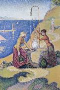 Paul Signac women at the well opus painting